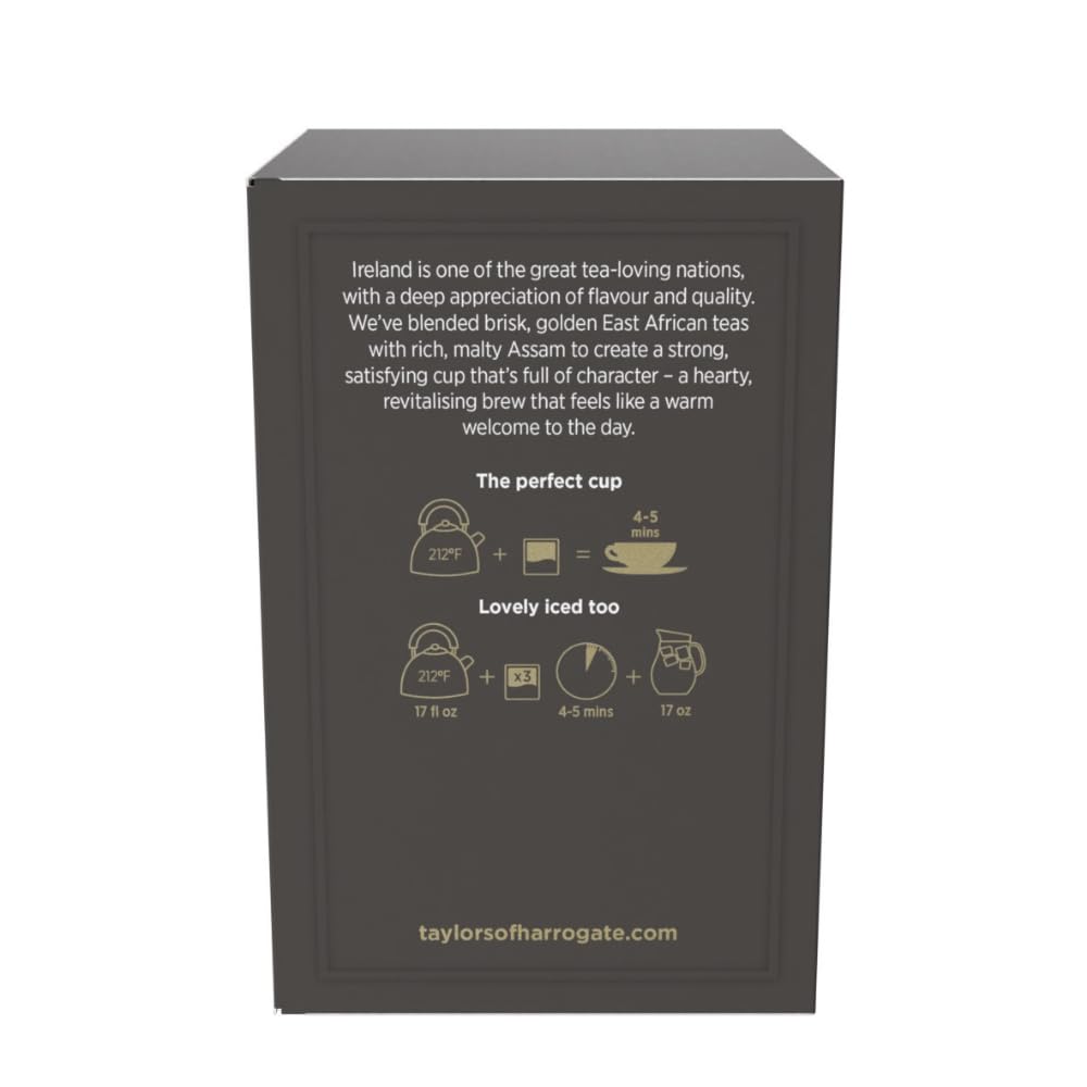 Taylors of Harrogate Irish Breakfast Tea - Bold Flavor | 50 Tea Bags for Energizing Mornings