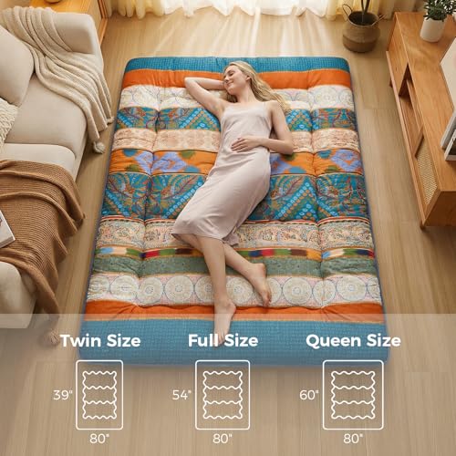 2.5-Inch Foldable Japanese Floor Mattress with Washable Cover
