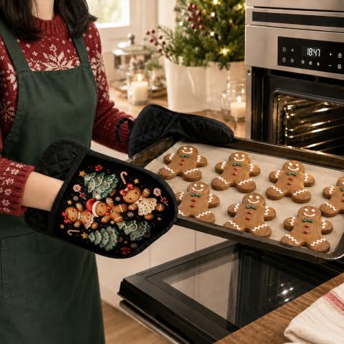 Gingerbread Christmas Tree Pot Holders Heat Resistant - JWYNB, Grd Kitchen Theme 23