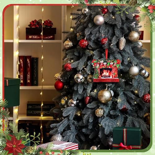 Personalized 8-Piece Christmas Stocking Ornament Set with Fireplace Pendant