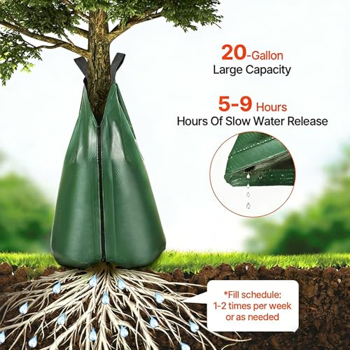 20 Gallon Slow Release Tree Watering Bag - Heavy Duty PVC Drip Irrigation 3-Pack