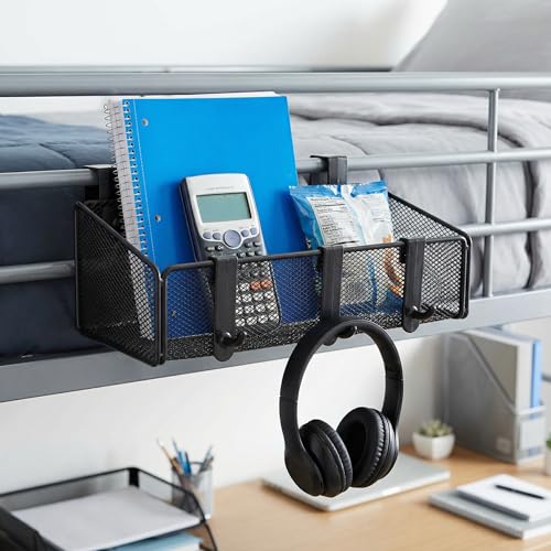 Hanging Bedside Caddy Storage Basket for Bunk Beds and Office Cubicles