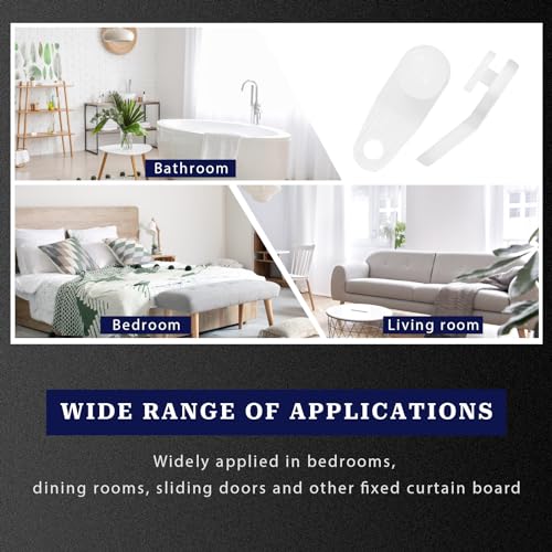 50 Pcs Plastic Curtain Track Hooks - White Roller Gliders for Rails