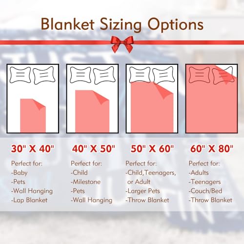 Personalized Name Custom Flannel Throw Blanket for Kids & Adults