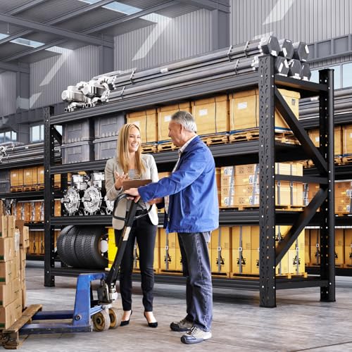 Heavy Duty 4-Tier Metal Garage Shelving Unit 79x24x73 Inch