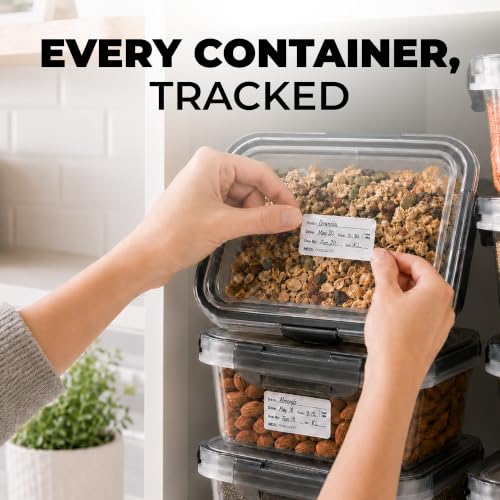 Dissolvable Food Labels 1x2 Inch 200 Roll Removable Pantry Labels