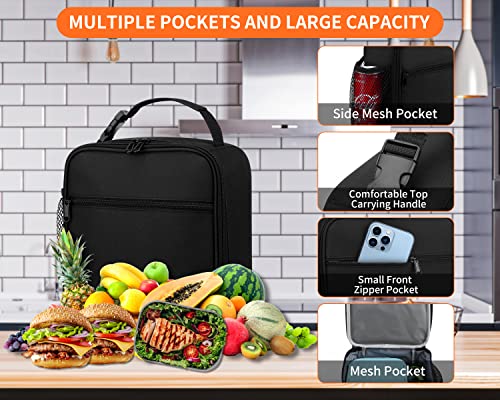 Insulated Lunch Bag for Men & Women - Reusable Waterproof Lunch Box