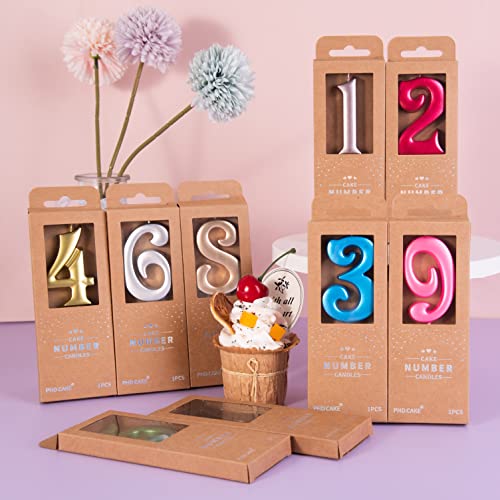 2.76 Inch Gold Number 1 Birthday Candle for Cake Decoration