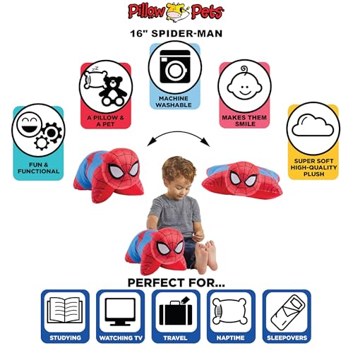 16-Inch Plush Toy Pillow, Convertible Stuffed Animal for Kids