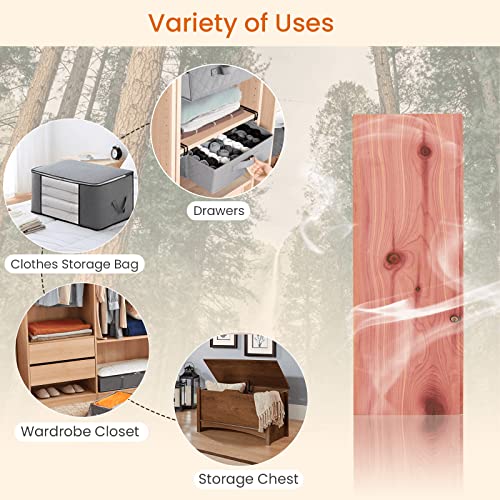 Aromatic Cedar Closet Planks, 8-Piece Interlocking Drawer Liner Set