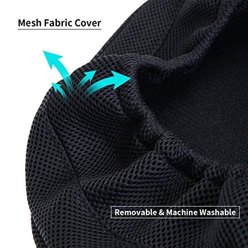 Memory Foam Bar Stool Cushions with Non-Slip Backing - 14" Black