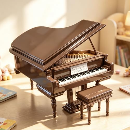 Music Box with Piano Bench & Black Case - Spirited Away Melody Gift