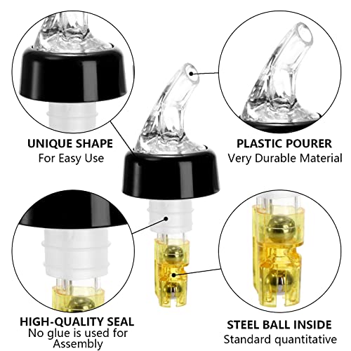 12 Pack Measured Liquor Bottle Pourers 1.5oz Automatic Jigger for Home Bar