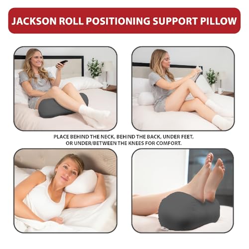Versatile Fiber-Filled Bolster Pillow for Neck, Back, and Leg Support