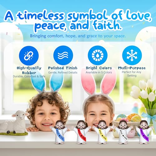 50-Pack Mini Jesus Figures - Bulk Religious Party Favors & Easter Stuffers