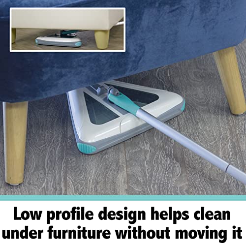 Cordless Floor Sweeper, Lightweight Rechargeable Carpet and Tile Sweeper