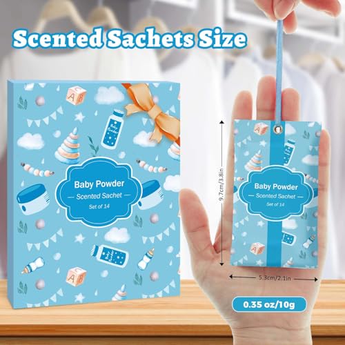 Baby Powder Scented Sachets for Drawers and Closets, 14 Pack
