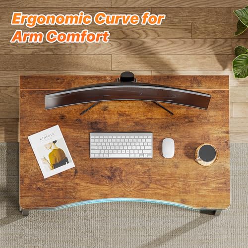 31.5-Inch Foldable Computer Desk for Small Spaces, Rustic Brown Writing Desk