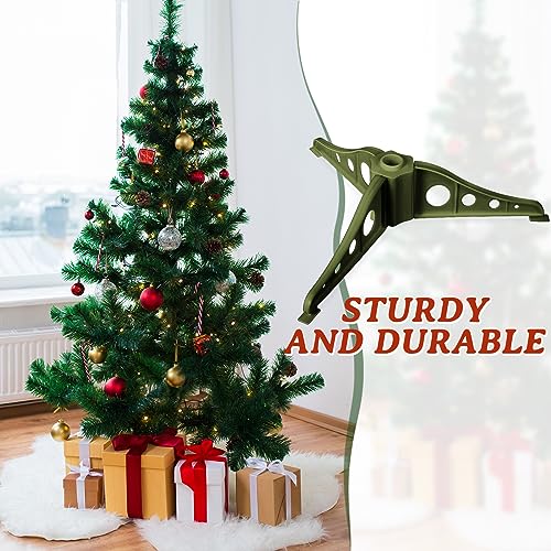 Artificial Christmas Tree Stand Replacement - Green Tripod Base (0.75" Pole)