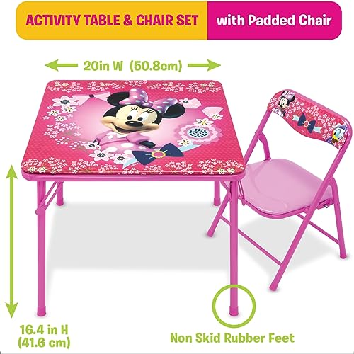 Kids Activity Table and Padded Chair Set for Toddlers, 20-Inch Table