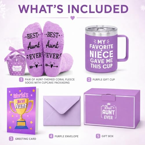 HAPPYPOP Grandma Mom Aunt Gift Set - Thoughtful Keepsake for Women - Best Aunt Ever