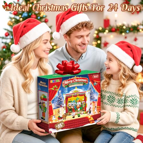 KXOSEL 2026 Christmas Nutcracker Building Set - 1221 Pieces Advent Calendar for Kids