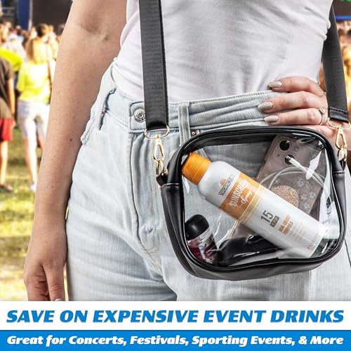GoPong Aluminum Spray Sunscreen Flask Set (16 oz Total) - Hidden Liquor & Secret Beverage Containers, Includes Funnel & Spout - Variation 1