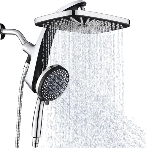 BOZYBO 12" High Pressure Rain Shower Head with Handheld Combo, Chrome