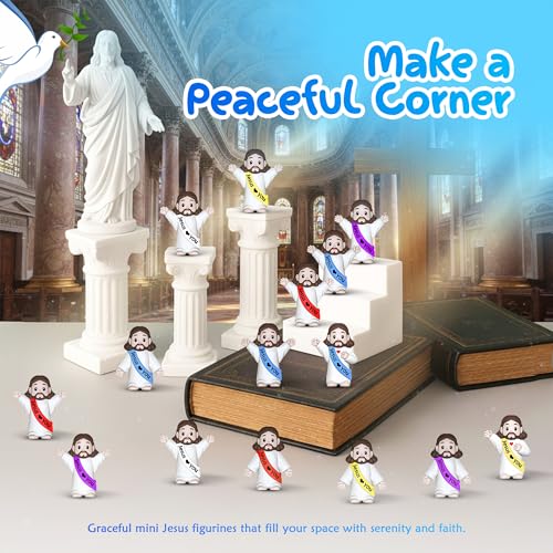 50-Pack Mini Jesus Figures - Bulk Religious Party Favors & Easter Stuffers