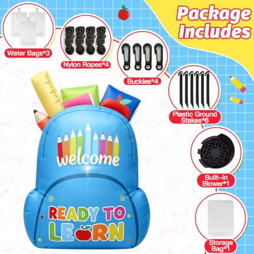 5FT Inflatable Back to School Yard Decoration with Built-In LED Lights