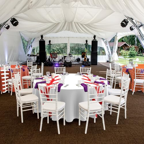 12 Pcs 84in Sports Round Tablecloths - Soccer, Basketball, Football, Golf, Field 6 Styles (Oudain)