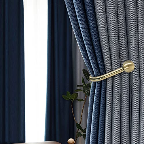 Heavy Duty Brass Metal Curtain Holdbacks, 2-Piece Wall Mounted Drapery Hooks