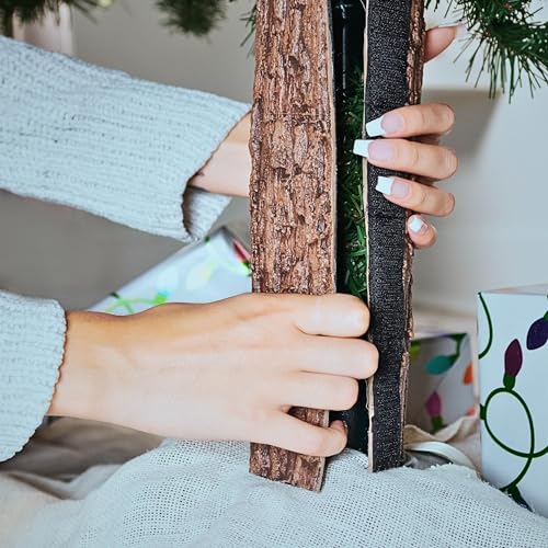 Realistic Wood Bark Wrap Cover for Artificial Christmas Tree Poles