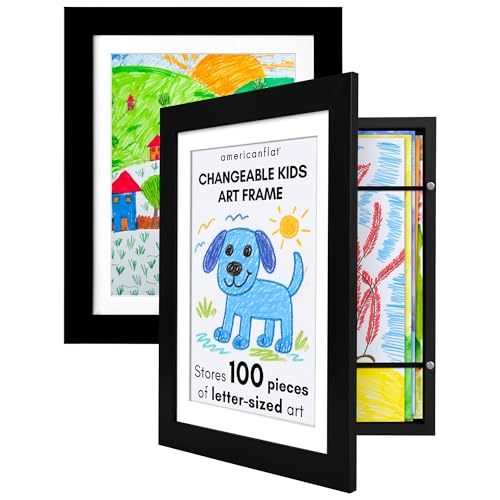 Kids Artwork Frames - 2 Pack Changeable Magnetic Front Loading Wall Display