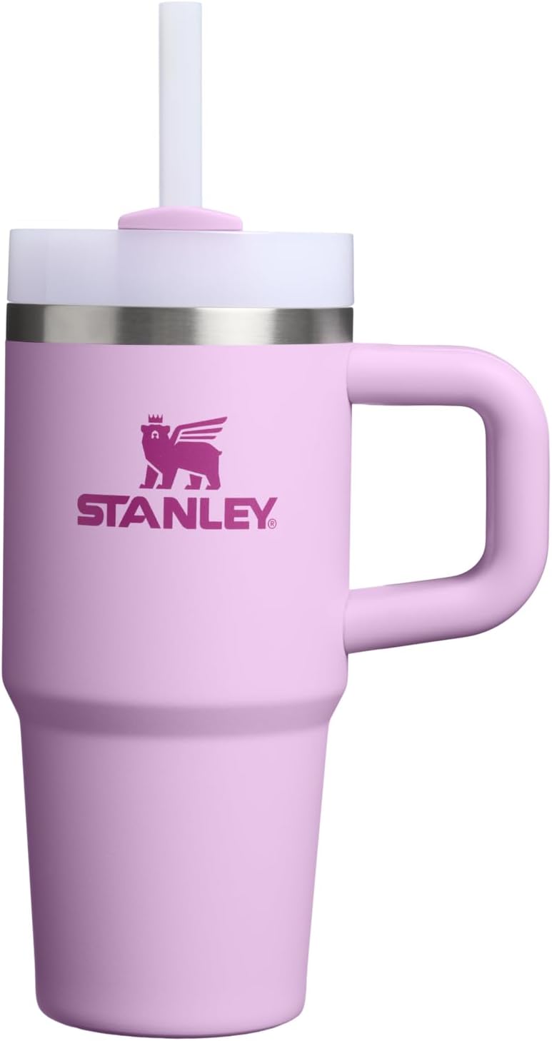 STANLEY Quencher H2.0 Tumbler - 14 oz Insulated Stainless Steel Cup with Handle & Straw | Soft Orchid
