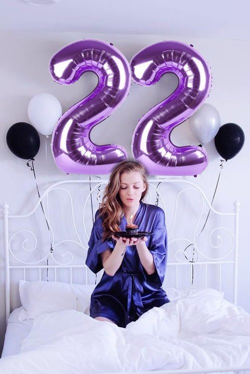 Large 22-Inch Purple Number Balloons by [Brand Name] - Perfect for Birthday Parties & Weddings