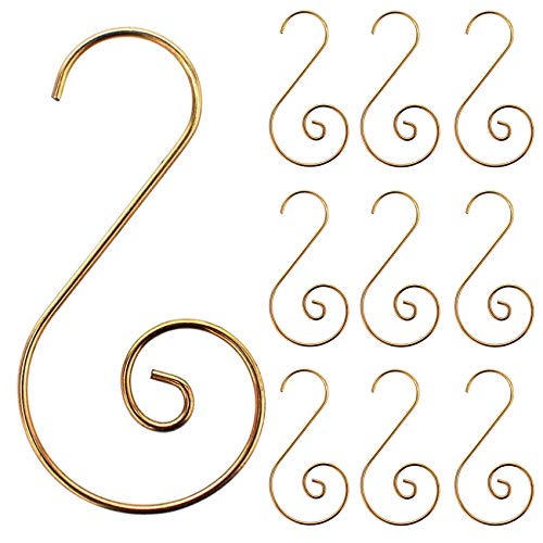 120 Pack Gold Christmas Ornament Hooks - Decorative Wire Tree Hangers