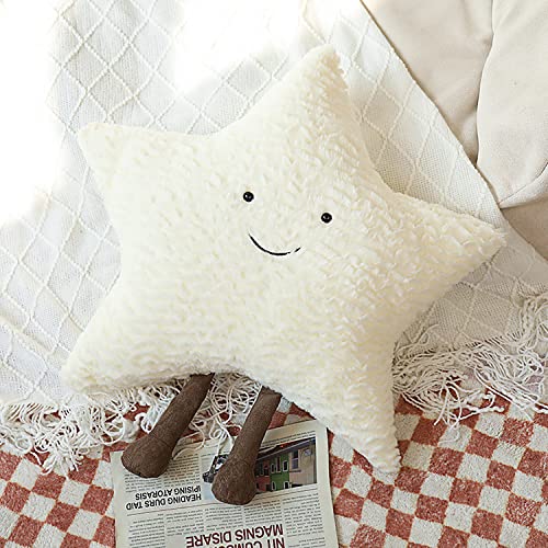Moon and Star Decorative Lumbar Pillow - Soft Plush Cushion