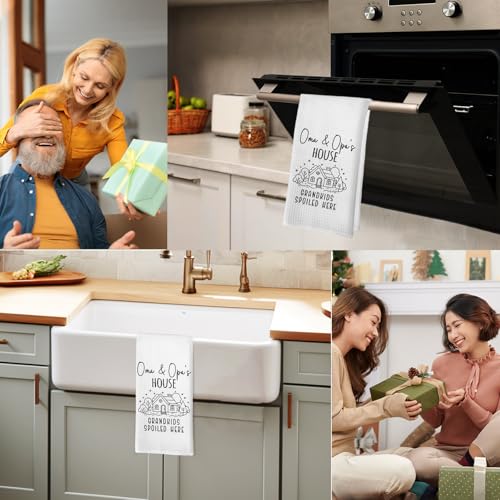 Oma Opa German Grandparents Kitchen Towels Gift Set 16x24in – Grandkids