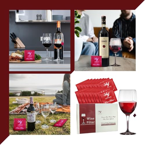 18-Pack Wine Filters - Portable Sulfite & Histamine Remover Purifier