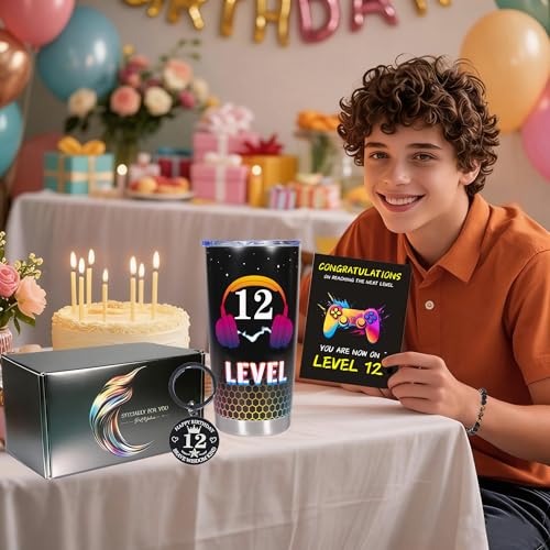 Carselage 12th Birthday Gift Set for Boys - 12 Year Old Boy Gifts, Decorations for Son, 12 Gifts Variation