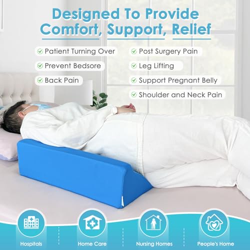 Bed Wedge Pillow for Seniors – Incline Support for Comfort & Recovery