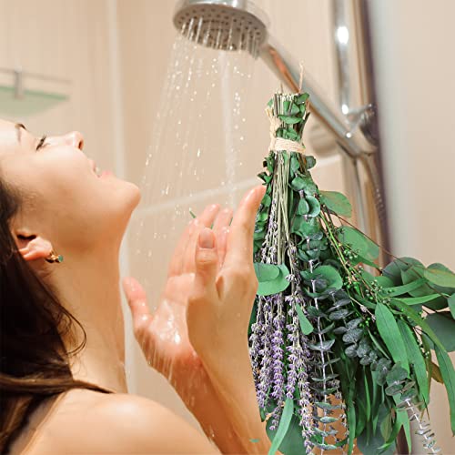 Dried Eucalyptus & Lavender Stems Bundle for Shower Spa Decor - 52 Pcs