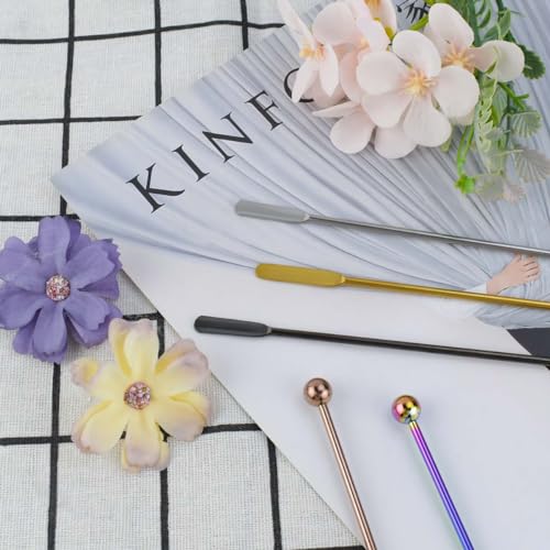 Yuntop Stainless Steel Coffee & Cocktail Stirrer Set - Reusable Metal Drink Sticks