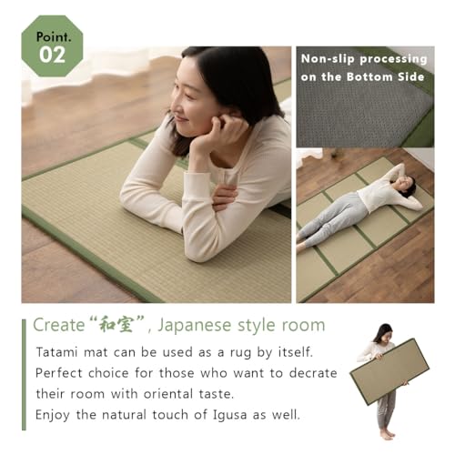 Japanese Futon Mattress and Tatami Mat Set - Twin Size Floor Sleeping Pad