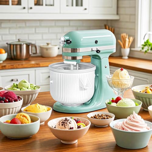 2-Quart Ice Cream Maker Attachment for Tilt-Head and Bowl-Lift Stand Mixers
