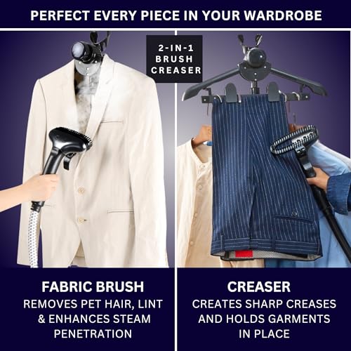 SALAV Heavy Duty Commercial Full-Size Garment Steamer 3L Tank Navy
