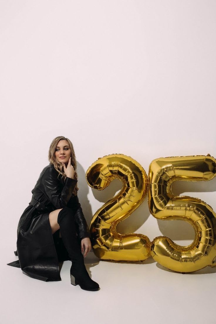 Skiennix 40-Inch Gold Number 14 Balloon - Large Birthday Decorations for 1st, 4th, & 14th Celebrations