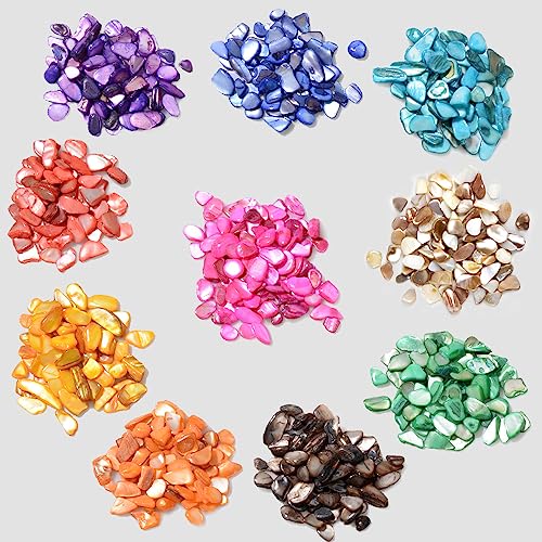 Natural Crushed Shell Chips for Crafts & Vase Fillers - Light Blue (1 lb)