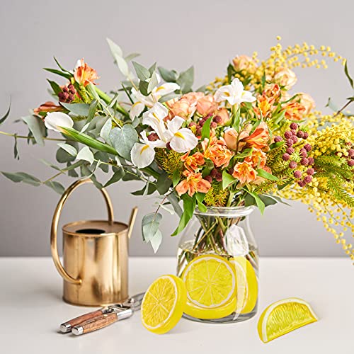 42 Pcs Artificial Lemon Slice and Ice Cube Decor Set